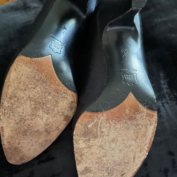 Yves Saint Laurent - YSL - Satin Evening Pumps - Black - Picture 6 of 6